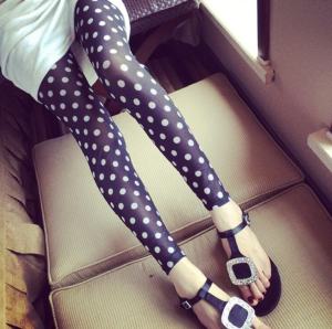 Spring Summer Colorful Doodle Camouflage Polka Dot Print Mesh Base Layer Pants Thin Womens Pants See through Net Pants