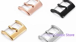304L Thép Không Gỉ Khóa Đồng Hồ Bạc Đánh Bóng Dây Đeo Pin Clasp 16mm 18mm 20mm Phụ Kiện Sửa Chữa Đồng Hồ Tương Thích