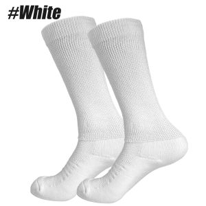 1Pair Colorful Bamboo Diabetic Socks for Men & Women - Non Binding Extra Wide Crew Socks