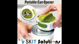 【SKIT SG】Portable Mini Compact Can Opener Stainless Steel Sharp Blade Kitchen Tool Durable Prevent Injury Easy to Use Effortless Rotating Spiral Gear Design Adjustable Kitchen Friendly Helper Cooking Ingredients Beverage Food Can Opener