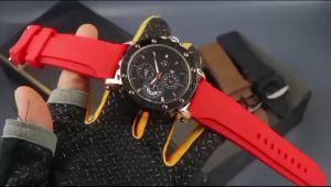 Paket Box Exclusive + Free 1 Strap Random / Jam Tangan GC Geer VA-428DA / Jam Tangan Fashion Pria Tali Rubber Diameter 42 cm