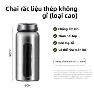 KuaKe | Hộp Lưu Trữ Gia Vị 304 Thép Không Gỉ