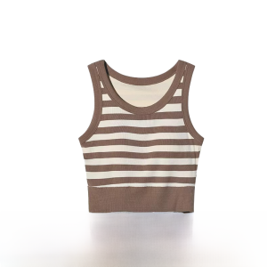 miiow | Integrated Cat Woman Stripe Backless Strapless Bra Womens Inner Wear Base Layer Outdoor Wear Sweet Style One Size Fits All