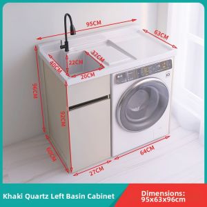 MAKEMINGTUO | Honeycomb Aluminum Laundry Integration Cabinet With Washboard