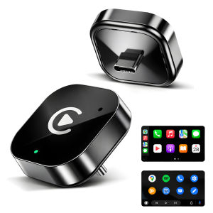 USB C Wireless CarPlay & Android Auto Adapter Wired to Wireless Dongle,Compatible with iPhone & Android Smartphones.