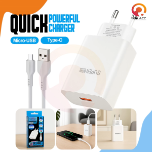 [RO ACC] NANVAN NVN-T76 Charger 65W Fast Charging Qualcomm 3.0 - Pengisian Daya Cepat Micro Usb / Type C
