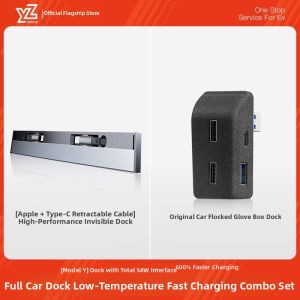 New Version Tesla Model 3/Y Center Console Organizer Expansion With USB