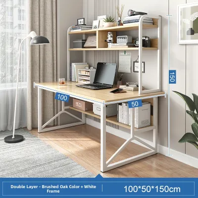 Desktop Bookshelf Integrated Desk