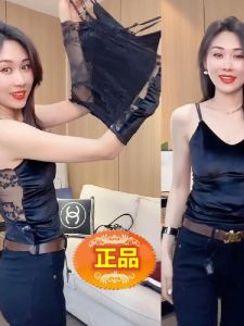 Áo Vest Dây Ren Lụa Nhung Mới 2024 Áo Vest Liền Quần Ngực Thời Trang Cao Cấp Có Đệm Ngực Thiết Kế Cắt May Liền Thân