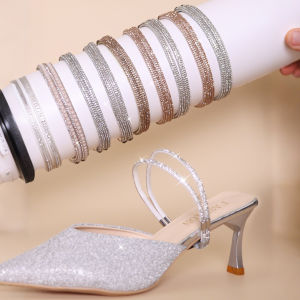E.B.【Ready in Stock】 1 Pair Women Detachable Shoe Straps Women High Heels Shoelaces Elastic Straps