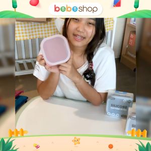 Bebeshop Edison ชาม ซิลิโคน ช่วยให้ฝึกหัดทานอาหารได้ง่ายขึ้น จานดีไซน์โค้งมน ขอบสูง ช่วยให้ตักอาหารได้ง่าย