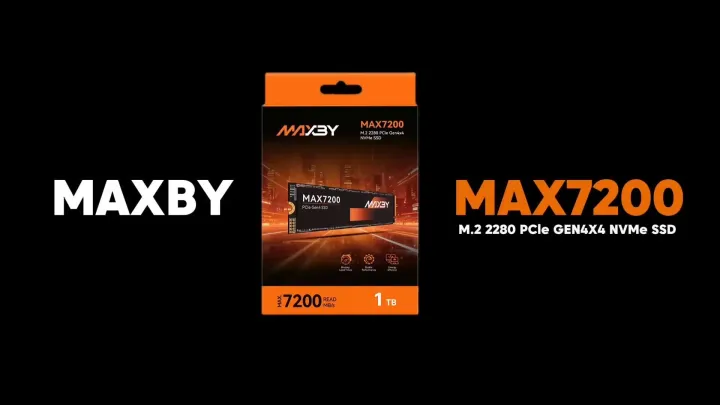 MAXBY MAX7200 PCIe Gen4x4 NVMe 2.0 SSD 1TB 7200MB/s - High Speed SSD Internal Hard Drive HDD Solid State Drive Internal SSD for PC and PS5