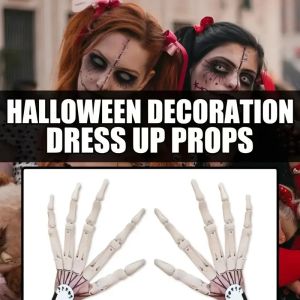 Halloween Articulated Fingers Scary Fake Fingers Funny Flexible Toy Costume Party Ghost Claw Hand Model Halloween Party Decor