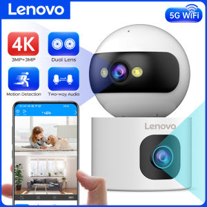 Lenovo | Lenovo 6MP HD IP Camera 5G WiFi Smart Home Dual Lens CCTV Camera Auto Tracking Color Video Surveillance Security Baby Monitor