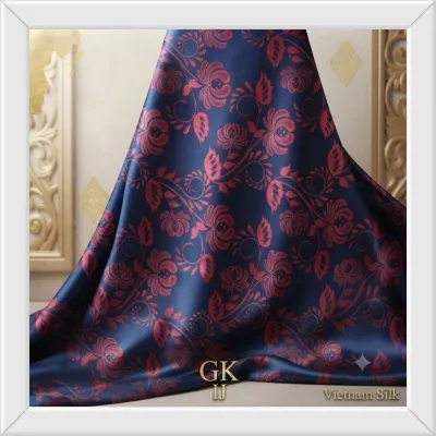 🥇Luxury Quality🥇Kain Pasang Vietnam Silk GK IJ - Material Lembut & Selesa Corak Bunga Cantik Bidang 45 Inci