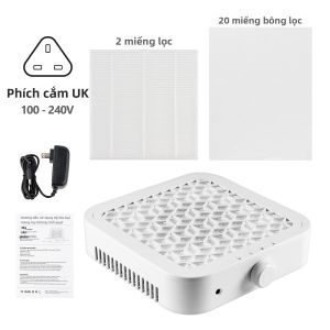 Máy Hút Bụi Móng Tay Không Chổi Than 12000 Vòng/phút Hút Mạnh Mẽ Máy Làm Móng Với Đế Chống Trượt 2 Bộ Lọc Dùng Cho Tiệm Nail Và Gia Đình