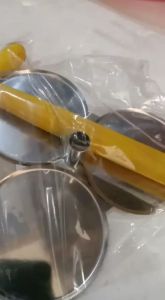CETAKAN PEYEK STAINLESS DIAMETER 9CM ISI 3 LUBANG