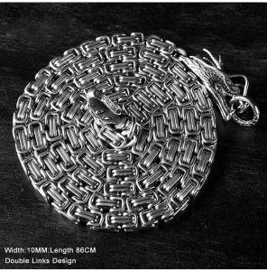 Tactical Stainless Steel Dragon Bracelet KungFu Wristband Whip Self Defense Ring EDC Tool Necklace Chain Hanging Weapon Gadget