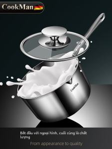 Dày Dặn Chảo Nhỏ Bằng Thép Không Gỉ 316 Em Bé Nồi Thực Phẩm Bổ Sung Nồi Súp Chống Dính Sử Dụng Tại Nhà Nồi Súp Nấu Hấp