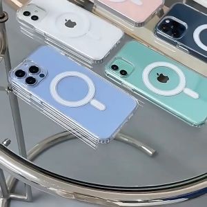 CrashStar HD Acrylic MagSafe Magnetic Clear Hard Shockproof Phone Case