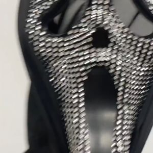 Topeng Seram Halloween Krystal Glitter Skull Scary Mask Pesta Cosplay Topeng Tengkorak Ghost