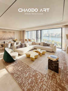 Irregularly Shaped Luxury Style Carpet for Large Spaces