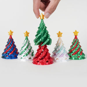 3D Printed Christmas Trees in Various Styles Suitable for Indoor Bedroom Decorations and Outdoor Garden Scenes