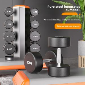 Fitness Dumbbell Set for Men Home Gym 40kg 50kg 30kg Pair Odorless Gym Special Combination Rubber Coated Dumbbells Fitness Equipment