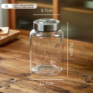 YYIEDERNG | One-way Air Release Vacuum Sealed Coffee Storage Jar