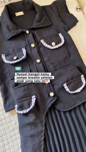 MARVES Naya Set: Setelan Anak Perempuan Korean Style Bahan Crinkle Usia 1 hingga 14 Tahun