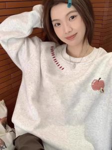 YEBO | Extra Large Plaid Round Collar Loose Sweater