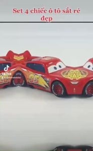Set 4 chiếc ô tô bằng SẮT Mcqueen siêu đẹp và bền đồ chơi xe cho bé