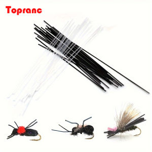 200Pcs Black&White Fly Tying Insect Leg Material 0.3mm/0.6mm/0.8mm Realistic Ant Stonefly Bee Hornet Nymph Tying Legs 10cm