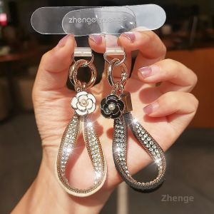 ZHENGEGE | Light Luxury Crystal Leather Phone Lanyard