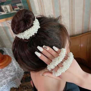 Mori Style French Mesh Hair Band Cloth Hair Accessories Female Light Green Ran Retro Romantic Aura Summer Easiest for Match Fashion Hair Rope