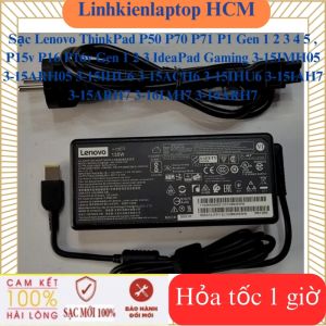 Sạc Lenovo ThinkPad P50 P70 P71 P1 Gen 1 2 3 4 5  P15v P16 P16v Gen 1 2 3 IdeaPad Gaming 3-15IMH05 3-15ARH05 3-15IHU6 3-15ACH6 3-15IHU6 3-15IAH7 3-15ARH7 3-16IAH7 3-16ARH7 - Sạc Lenovo 20V-6.75A-135W chữ nhật chân USB