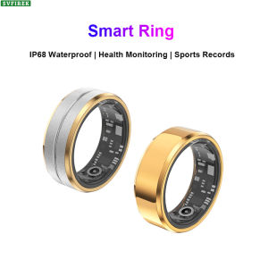 Smart Ring Heart Rate Blood Oxygen Monitoring Bluetooth Ring IP68 & 5ATM Waterproof Swimming Diving Sports Records