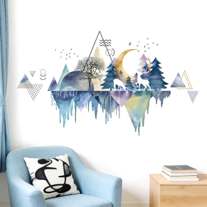 Decal Dán Tường Rừng Cây Thiên Nhiên Có Keo Sẵn 160X93cm - Trang Trí Nhà Cửa