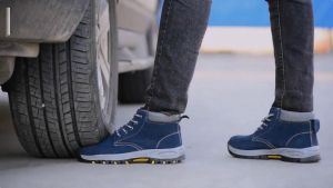 SINDBAB Safety Shoes Steel Toe Steel Non-slip Work Shoes Men Kasut kerja lelaki kasut keselamatan