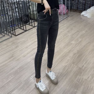 High Waist Skinny Jeans Womens Denim Pants Fall Collection Pear Shape Body Large Size Fashionable Nine Points Pencil Pants