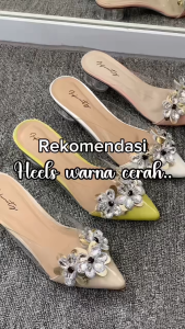 LouisCarnies JN-118 INFINITY Sandal Heels 4cm Hak Kaca Sepatu Wanita