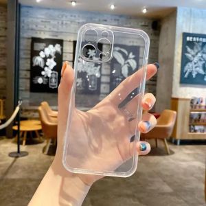 Transparent Silicone Phone Case for Apple 11 iPhone 12 pro Full Cover with Airbag Anti-Fall Protection for 8P XS Max 7P