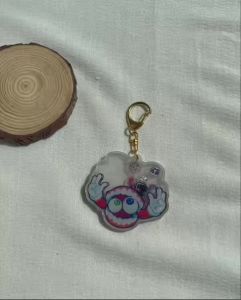 Bandai | Creative The Amazing Digital Circus Pomni & Jax Acrylic Shaker Keychain Anime Merchandise Bag Charm Pendant