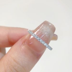 LAZO DIAMOND Half Eternity Pavé Diamond Ring in 9k White Gold (D19)