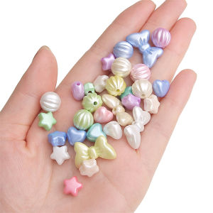 20/50pcs ABS Imitation Pearl Beads Colorful Loose Spacer Beads for DIY Jewelry Crafts Making Accessories