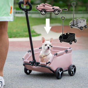 Folding Pet Trolley Stroller Outdoor Handcart Family PicnicBeach Shopping Tool Trolley Carts