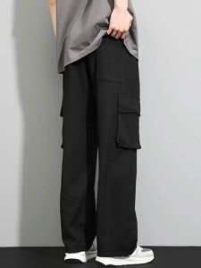 ยิ่งซื้อ หลวมชายแบรนด์น้ำตรงกางเกงลำลองผู้ชายผ้าไหมน้ำแข็งฤดูร้อน 10 สมุนไพร คู่สกุลเงิน