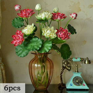 Home Decoration Simulated Lotus Buddhism Artificial Flower Shooting Props Pond Decoration Fish Tank Decoration