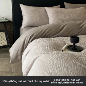 MANSHIAN | Bộ Chăn Ga Gối Cotton Sateen An Toàn Cho Bé Lớp A Cao Cấp 60S