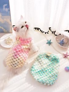 áo lông- áo ấm - áo thu đông 2026 vẩy cá mỹ nhân ngư dành cho chó mèo- T3 PETS SHOP